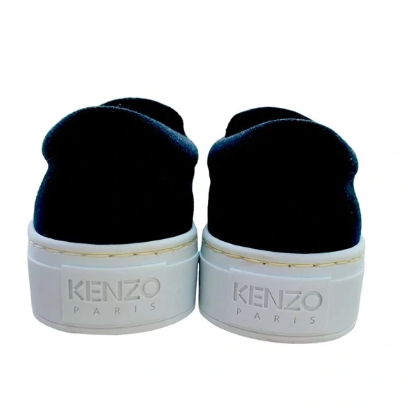 KENZO Sneakers slip on Tiger head logo black sneakers unisex slip on shoe - Picture 5 of 8